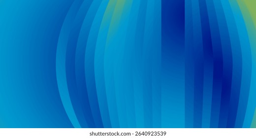 Abstract background with vertical curving gradient stripes in green and blue tones. Soft flowing transitions create a calming, modern look. Ideal for banners, posters, and digital design.