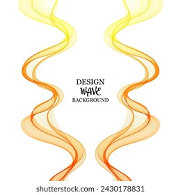 Abstract background of vertical orange-yellow wave lines, design element