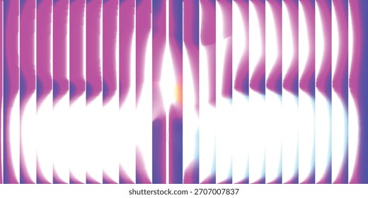Un fondo abstracto con rayas de color púrpura y rosa Vertical que se deforman alrededor de una luz brillante central, creando un efecto visual futurista y dinámico.