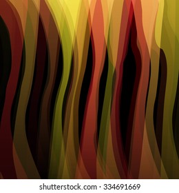 Abstract background with vertical warm stripes on black for design .Vector EPS10