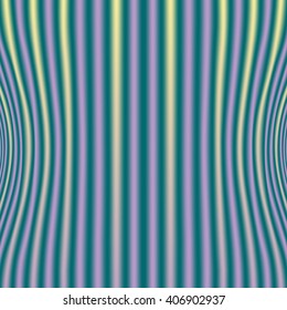 Abstract  background with vertical waves, curved lines, neon glow, vector illustration