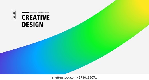Fondo Abstractas con una onda de gradiente de color vibrante. Plantilla de Vector moderna para diseño creativo, Anuncios de Sitio web y presentaciones. Eps 10.