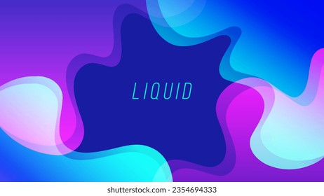 Fondo abstracto con formas líquidas de color vibrante. Olas dinámicas de color neón. Gradientes de color luminosos. Ilustración vectorial.
