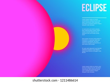 Abstract background with vibrant colorful planets in space with ultra colors