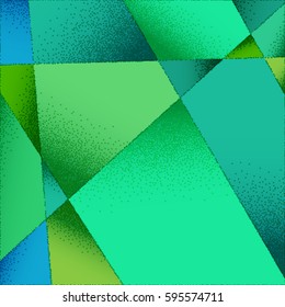 Abstract background with vibrant colors and retro styled vintage dotwork gradients on triangular grid