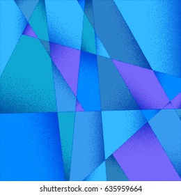 Abstract background with vibrant colors and retro styled vintage dotwork gradients on triangular grid