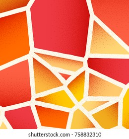 Abstract background with vibrant colors and retro styled vintage dotwork gradients on voronoi grid