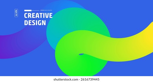 Abstract background with vibrant gradient color waves. Smooth curves and dynamic shapes create a modern, fluid design. Perfect for creative projects.