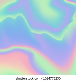 Abstract background with vibrant gradient holographic texture. Design template for covers, placards, posters, flyers, presentations, cards, banners, advertisement, identity. Vector illustration. Eps10