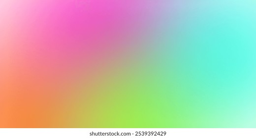 Abstract background with a vibrant gradient transitioning from pink to orange, yellow, green, cyan, and light purple. Vector illustration