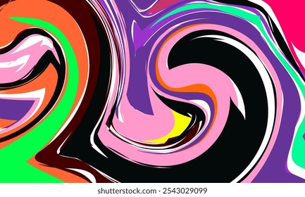ABSTRACT BACKGROUND. VIBRANT MARBLING. COLORFUL BACKDROP. PSYCHEDELIC PAINT ABSTRACTION. MARBLE PATTERN TEMPLATE ILLUSTRATION VECTOR DESIGN