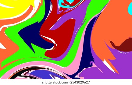 ABSTRACT BACKGROUND. VIBRANT MARBLING. COLORFUL BACKDROP. PSYCHEDELIC PAINT ABSTRACTION. MARBLE PATTERN TEMPLATE VECTOR DESIGN
