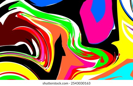 ABSTRACT BACKGROUND. VIBRANT MARBLING. COLORFUL BACKDROP. PSYCHEDELIC PAINT ABSTRACTION. MARBLE PATTERN TEMPLATE VECTOR DESIGN ILLUSTRATION