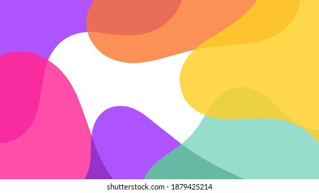 abstract background with vibrant wavy shapes in purple, pink, orange, yellow, teal, and white.fluid organic forms create a modern, playful, and energetic look, perfect for creative design project