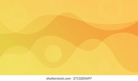 Abstract background with vibrant yellow and blue geometric swirl shapes.