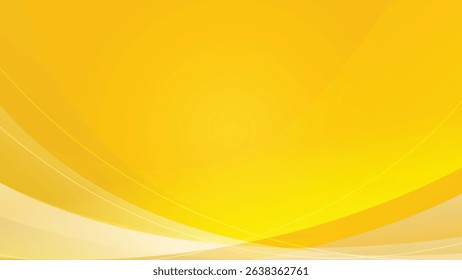 Abstract background with vibrant yellow and gold hues. Smooth curves and flowing lines create a dynamic yet serene atmosphere. The image evokes warmth and optimism. Subtle variations in shade add