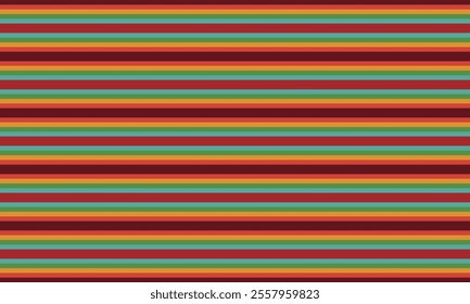 Abstract background with vintage color strip color lines endless pattern, seamless replete I get design for fabric printing or retro background, red, green, yellow, orange, brown