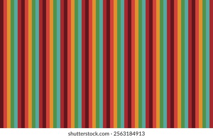 Abstract background with vintage color strip color lines endless pattern, seamless replete I get design for fabric printing or retro background, red, green, yellow, orange, brown