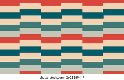 Abstract background with vintage color strip color lines endless pattern, seamless replete I get design for fabric printing or retro background, orange, green, blue, beige, gray