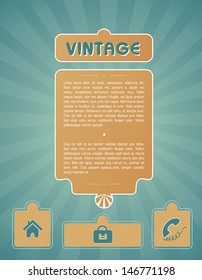 Fondo abstracto con plantilla de diseño de vintage.