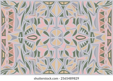 abstract background, vintage ethnic pattern, soft colored vector design
