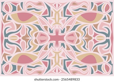 abstract background, vintage ethnic pattern, soft colored vector design
