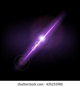 Abstract background with violet lens flare, stock photo