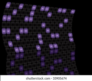 abstract background with violet magenta lights on reflecting floor