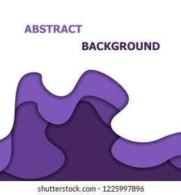 Abstract background with violet paper cut, stock vector