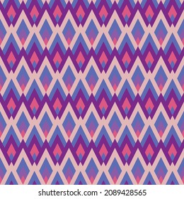 Abstrakter Hintergrund mit violettem, violettem, konzentrischen Rhombus. Eleganter karierter Ornament, Textur, geometrisches Mosaik
