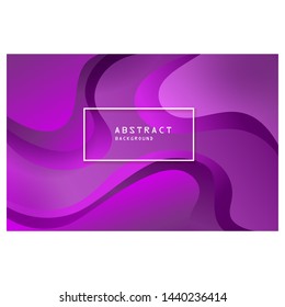 Abstract background. Violet and purple wavy lines with frame for text. Fluid shapes, flowing liquid. Vector template for banners, posters, landing pages