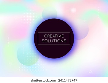 Abstract Background. Violet Soft Fluid. Round Graphic. Geometric Pattern. Light Luminous Magazine. Dynamic Flyer. Memphis Dots. Neon Presentation. Purple Abstract Background