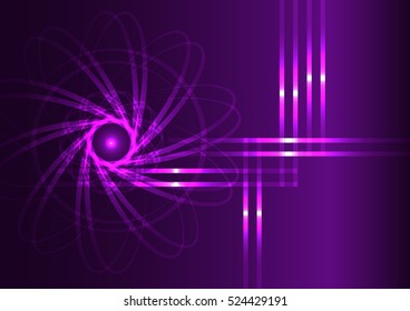 Abstract background violet tone with the galaxy vector, drawing by hand vector and digital illustration 