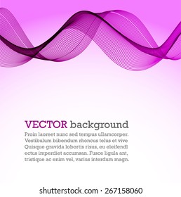 Abstract background with violet wave
