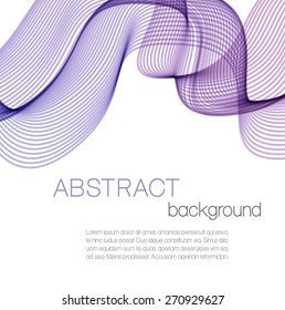 Abstract background with violet wave