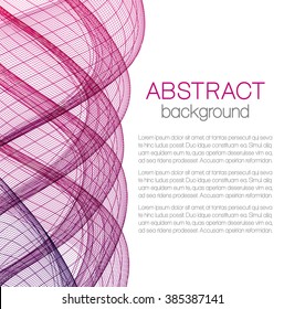 Abstract background with violet waves