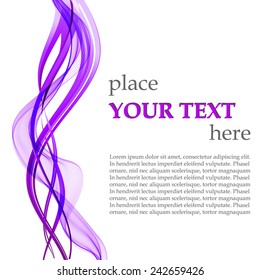 Abstract background with violet wavy lines