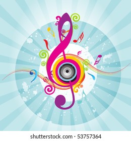 Abstract background with Violin key