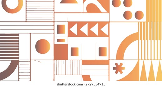 plano de fundo abstrato em laranja vívido com formas geométricas, linhas e formas curvas. Perfeito para design moderno, marca, cartazes,