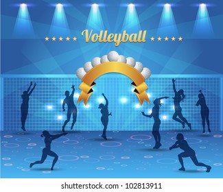 Abstract Background Volleyball Vector Design