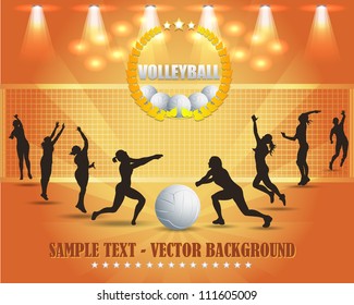 Abstract Background Volleyball Vector Design