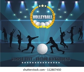 Abstract Background Volleyball Vector Design