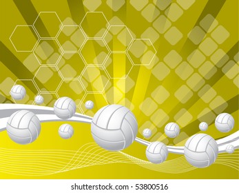 abstract background and Volleyballs