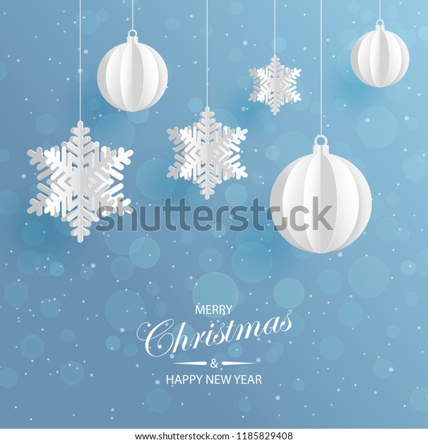 Abstract Background Volumetric Paper Snowflakes Christmas Stock