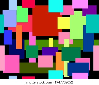 Abstract background. Wall with colorful squares for your design. Vector geometric pattern.