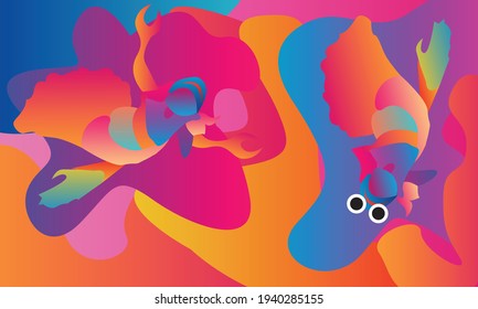 Abstract background wallpaper illustration full of bright and bold color is perfect for home decor and computer desktop