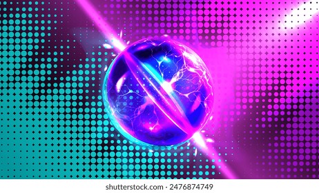 Abstract background wallpaper of the lightning crystal ball