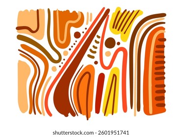 abstract background with warm colors, featuring fluid shapes and dynamic compositions.