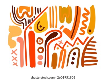 abstract background with warm colors, featuring fluid shapes and dynamic compositions.