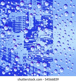 Abstract background with water drops